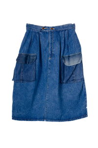 QLQ Upcycled Denim Unisex Skirt - One of one