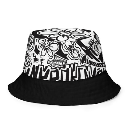 Vnzla Reversible Bucket Hat in Black