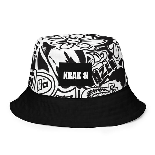 Vnzla Reversible Bucket Hat in Black