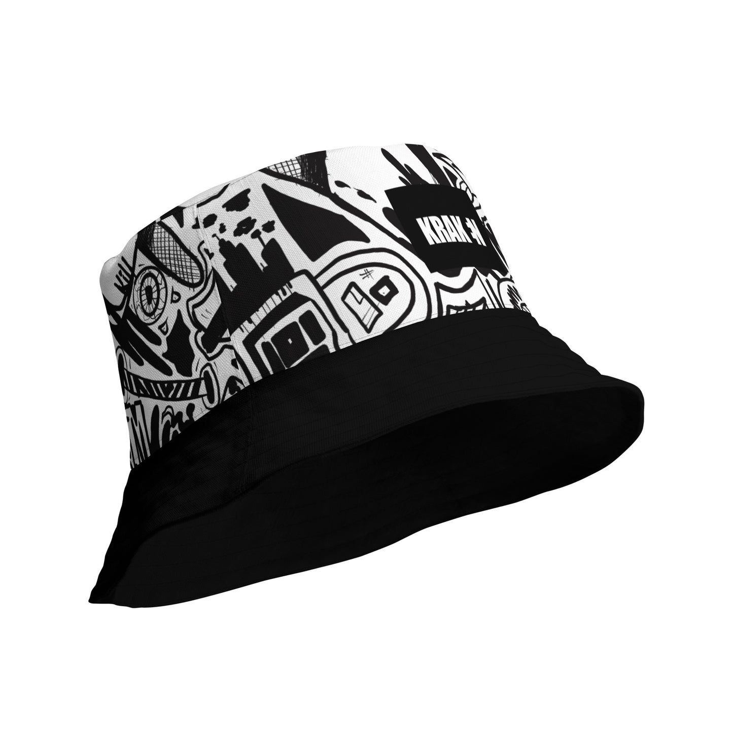 Vnzla Reversible Bucket Hat in Black