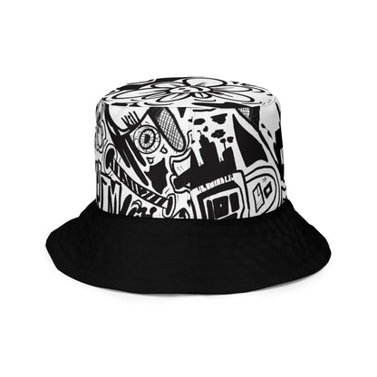 Vnzla Reversible Bucket Hat in Black